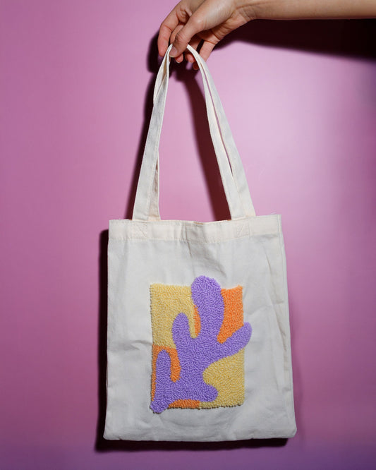Image: Punch Needle Tote Bag Kit - Pastel Dreams